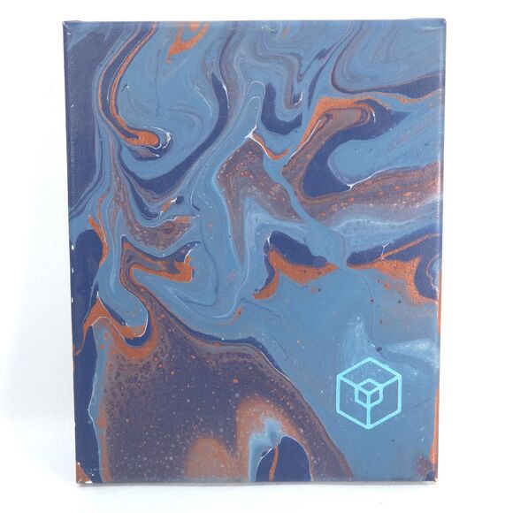 Oil on Canvas Hand Painted Psychedelic Abstract Geometric 8" x 10" Simplicity - Picture 1 of 7